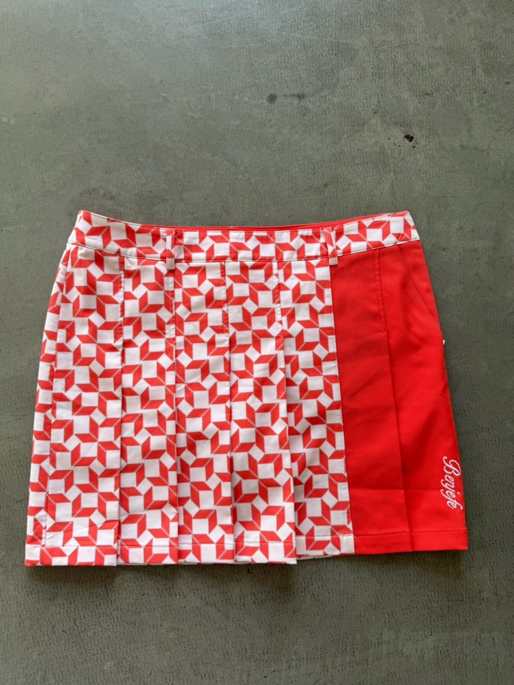 Benjefe / Golf Skort Pleated Geometric